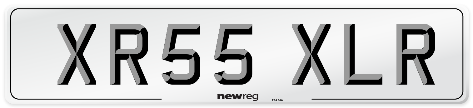 XR55 XLR Number Plate from New Reg